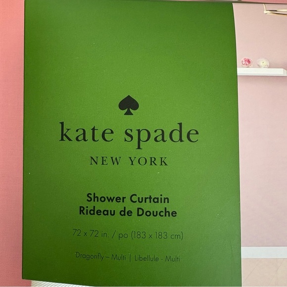 Kate Spade Dragonfly Shower Curtain Blue Purple White NWT - Picture 4 of 5